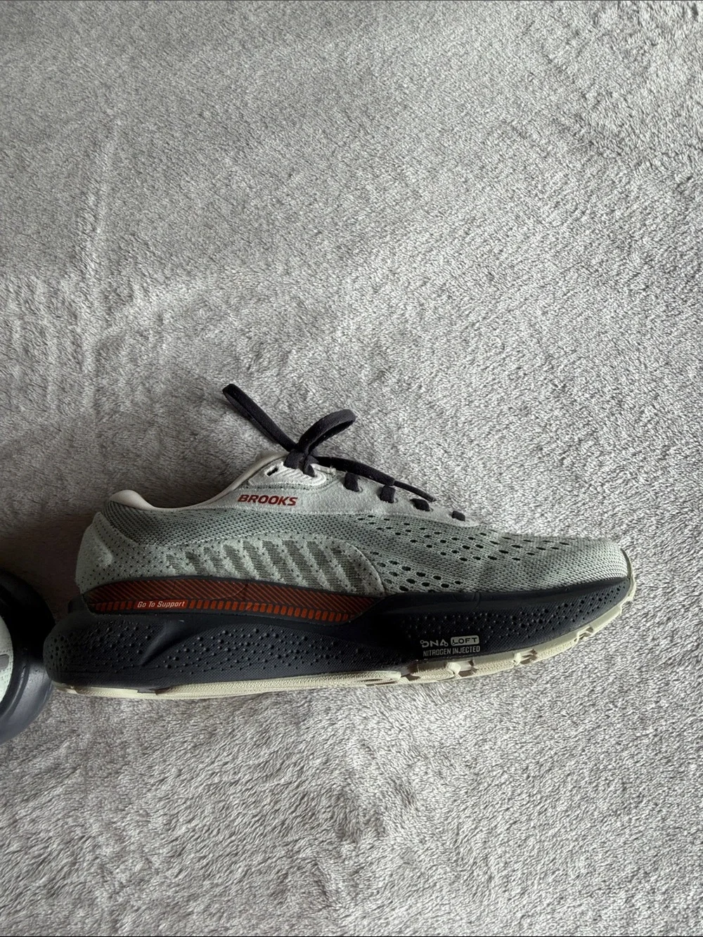 Brooks Adrenaline GTS Running Shoes. Sz 6.5 Wide. Gray. Good tread. Lightweight.